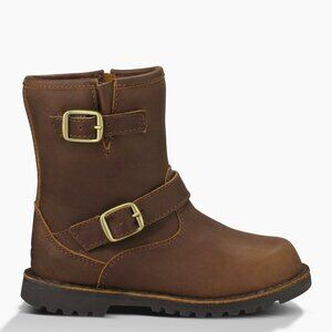 NEW UGG Kids T Harwell Brown Nubuck Leather Boots